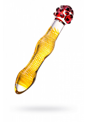 Фаллоимитатор Sexus Glass стеклянный желтый 18 см 912141