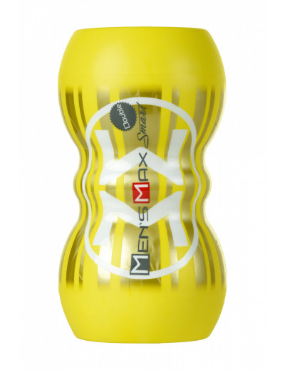 Мастурбатор нереалистичный MensMax Smart Doubble желтый 14,5 см MM-03