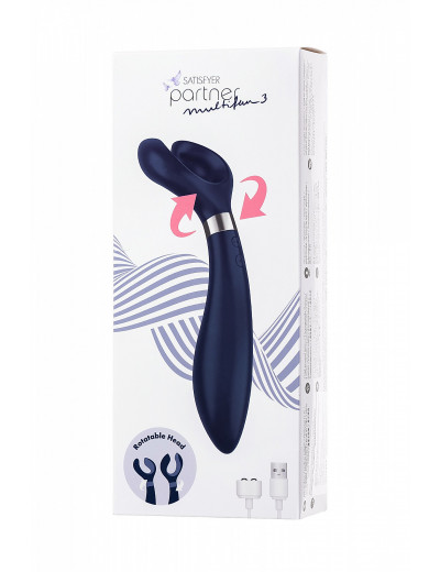 Многофункциональный стимулятор для пар Satisfyer Partner Multifun 3 синий 23,5 см J2018-40-Blue