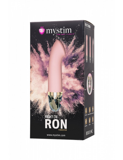 Вибратор Mystim Right on Ron розовый 16,5 см 46531