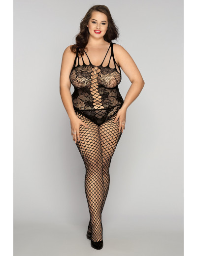 Костюм-сетка и стринги Candy Girl Kasandrah черные 2XL 843027-BLK-2XL