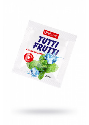 Съедобная гель-смазка Tutti-Frutti сладкая мята 4г  30012