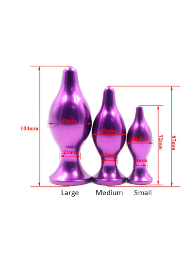 Анальная втулка с кольцом фиолетовая 10,5 см Д712036
