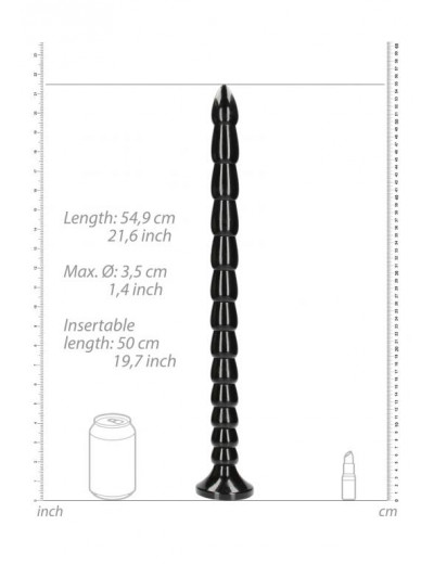 Анальная втулка змея Stacked Anal Snake черная 54,9 см OU845BLK